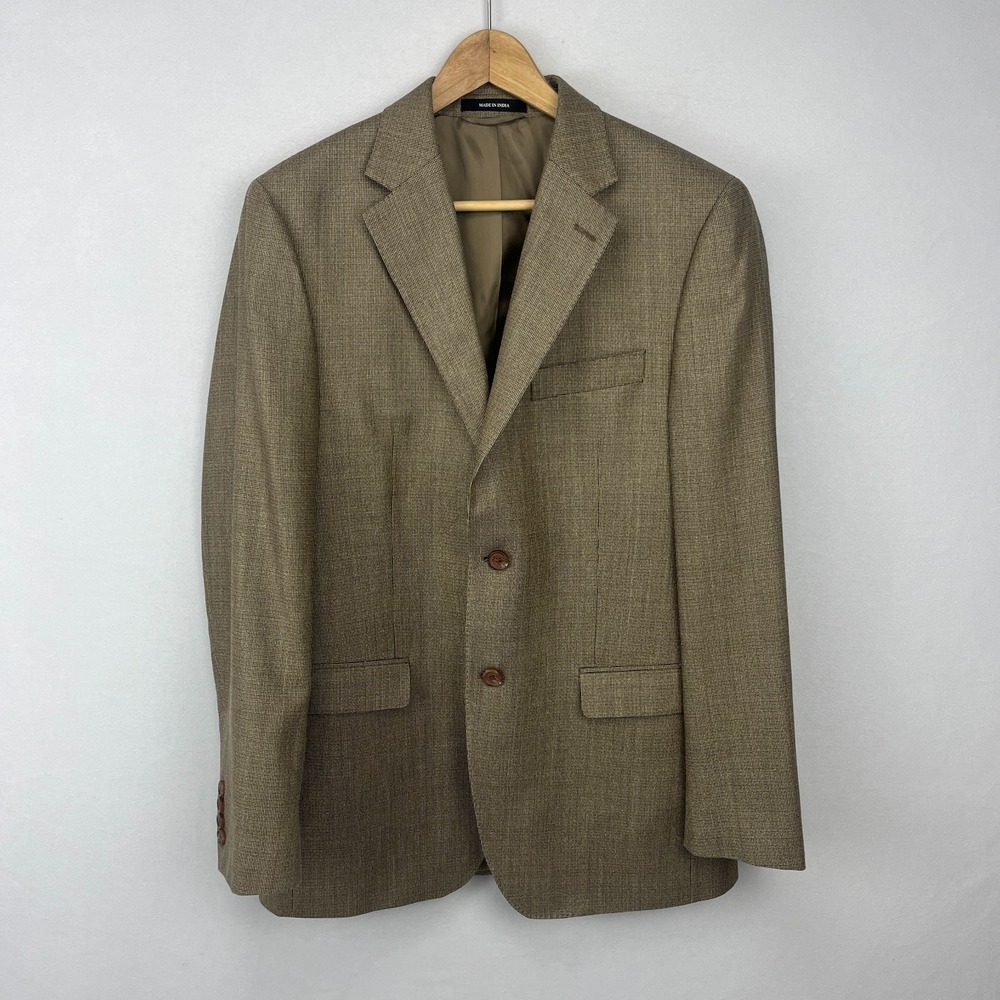 Ralph Lauren LRL Black Label Blazer 38R Slim Fit Silk Wool Sport Coat Beige